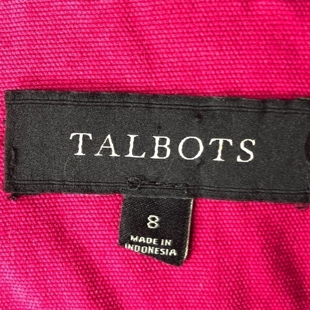Talbots Pink Jacket Gold Buttons Sz 8 Women’s Coat Collared - Picture 6 of 8